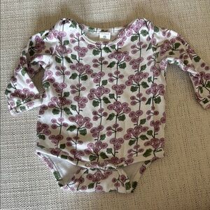 Kate Quinn Vintage Floral Purple and Green Bodysuit
